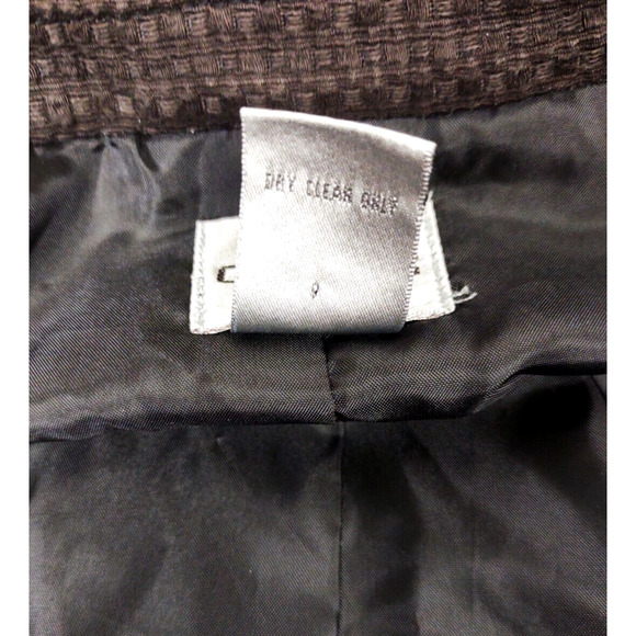 Chicos Black Career Office Blazer Textured Lined w Snap Closure Pockets Size 1 M - Picture 7 of 8